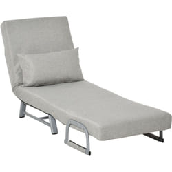 HOMCOM Poltrona Letto Schienale Reclinabile a 5 Livelli e Cuscino 73x74x81cm
