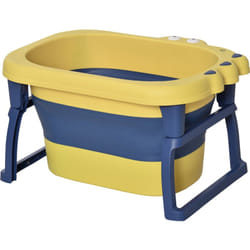 Homcom - Vaschetta Bagnetto Pieghevole per Neonati e Bambini 0-6 Anni in Plastica