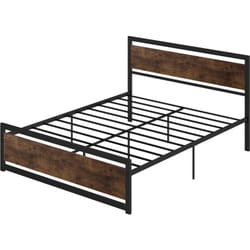 Struttura Letto Matrimoniale Stile Industriale 167x208x103cm con Doghe - Homcom