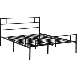 Struttura Letto Matrimoniale in Acciaio 165x211x100cm con Testiera - Homcom