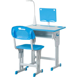 Homcom - Banchetto per Bambini con Sedia Altezza Regolabile Lampada Età 6-12 Anni