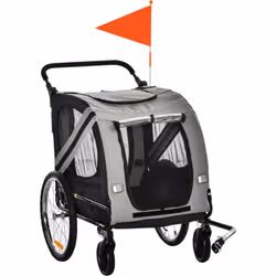 Descrizione: Rimorchio per bici o passeggino per cani? Questo prodotto PawHut è entrambi! Perfetto per uscire con i tuoi picc ...