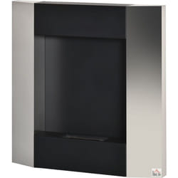 HOMCOM Biocamino da Parete con Serbatoio da 0.7L Copertura 20m² Acciaio