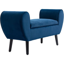 Panca Contenitore per Camera da Letto e Ingresso in Tessuto Vellutato Blu - Homcom
