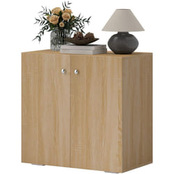Mobiletto Multiuso in Legno con Maniglie in Alluminio 70x39x70cm - Homcom