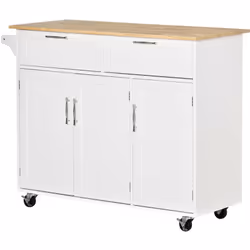 Descrizione: Hai bisogno di più spazio in cucina? Scegli questo carrello multiuso in legno e MDF firmato HOMCOM. Resistente e ...
