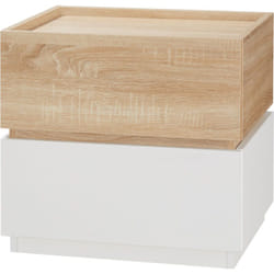 Homcom - Comodino Moderno con 2 Cassetti in Legno Design Impilabile 50x40x47.5cm