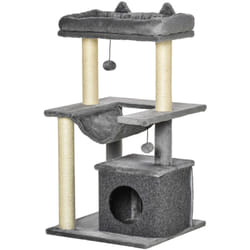 Albero per Gatti con Tiragraffi in Corda Sisal - Pawhut