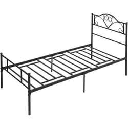 Struttura Letto Singolo 90x200cm in Acciaio con Doghe Testiera Pediera - Homcom