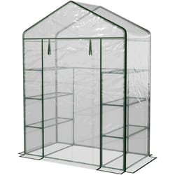 Outsunny - Serra da Giardino in Acciaio e pvc con Porta Avvolgibile