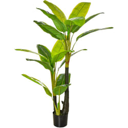 Homcom - Albero di Banano Artificiale Pianta Finta per Interno ed Esterno 150cm