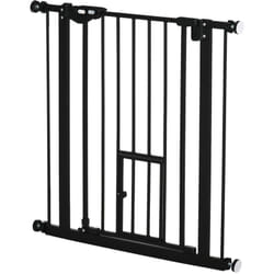 Pawhut - Cancelletto per Cani Estensibile da 74-80 cm con Fissaggio Nero