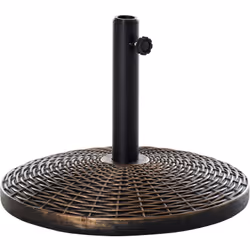 Descrizione: Puoi goderti comodamente la vita all'aperto con questa elegante base per ombrellone in bronzo anticato. È intagl ...