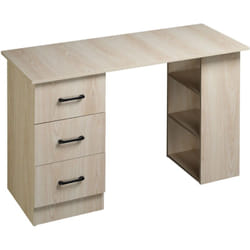 Homcom - Scrivania pc con 3 Ripiani e 3 Cassetti in Legno Casa e Ufficio