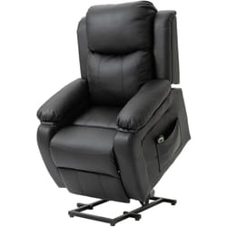 Homcom - Poltrona Relax Elettrica Alzapersona e Reclinabile 160° Similpelle Nera