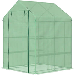 Outsunny - Serra da Giardino con Scaffali Copertura in pe e Porta