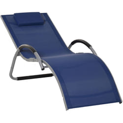 Outsunny - Lettino Prendisole Alluminio Sedia Sdraio da Giardino