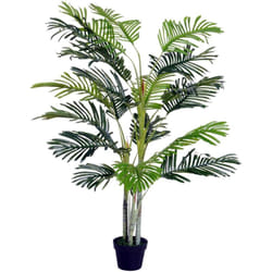 Outsunny - Palma Artificiale di 150cm Decorativa Pianta Verde per Casa Ufficio