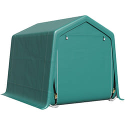 Outsunny Tendone Garage all'Aperto 2.4x2 m per Auto, Moto e Biciclette