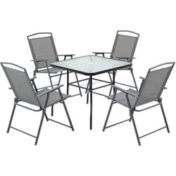 Outsunny - Set da Giardino 5 Pezzi con Tavolo e 4 Sedie Pieghevoli