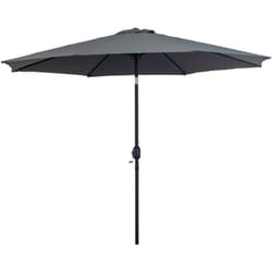 Outsunny - Ombrellone da Giardino 3x2.5 m in Metallo e Poliestere Grigio Scuro