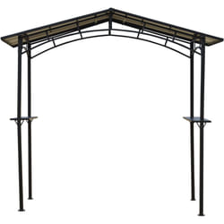 Outsunny - Gazebo da Giardino per Barbecue bbq con Tetto in pc e Mensole
