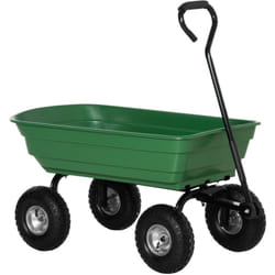 Outsunny - Carrello da Giardino con Struttura in Acciaio e Pneumatici
