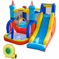 Descrizione: Il nostro castello gonfiabile Outsunny farà impazzire tutti i bambini del quartiere! La disposizione del castell ...