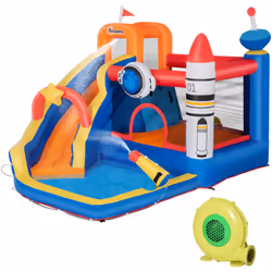 Descrizione: Grazie a tutti i suoi divertimenti all'interno,il castello scivolo gonfiabile per bambini Outsunny sarà il gioco ...