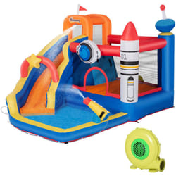 Castello Gonfiabile per 3 Bambini in tessuto Oxford Multicolore - Outsunny