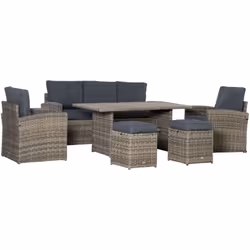 Descrizione: Questo set da giardino in rattan Outsunny è un complemento d'arredo moderno e di stile per i tuoi esterni, può e ...