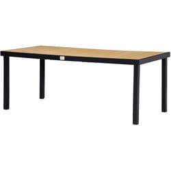 Tavolo da Giardino per 8 Persone in Plastica e Alluminio Nero - Outsunny