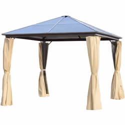 Descrizione: Aggiungi un tocco elegante al tuo spazio esterno con questo gazebo Outsunny 3x3 m, un perfetto riparo dal sole p ...