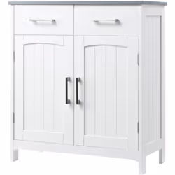 Descrizione: Aumenta il tuo spazio a disposizione nel bagno con questo mobiletto di kleankin realizzato con pannelli MDF di q ...