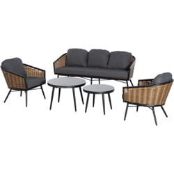 Outsunny - Set Mobili da Giardino 2 Tavolini Divano 3 Posti 2 Poltrone