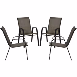 Descrizione: Concediti comodi momenti di pausa all'aperto in compagnia con il set di 4 sedie da giardino Outsunny. Realizzate ...