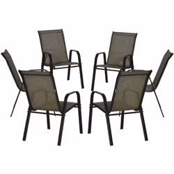 Descrizione: Concediti comodi momenti di pausa all'aperto in compagnia con il set di 6 sedie da giardino Outsunny. Realizzate ...