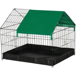 Gabbietta per Animali in Metallo e Tessuto Oxford, 90x75x75cm - Pawhut