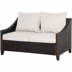 Descrizione: Questo elegante divano in rattan di Outsunny offre spazio per due persone. La solida struttura in metallo vernic ...
