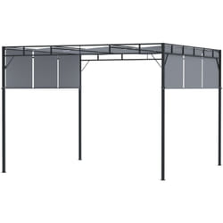 Outsunny - Gazebo a Pergola 3x3 m in Acciaio con Tettuccio Scorrevole