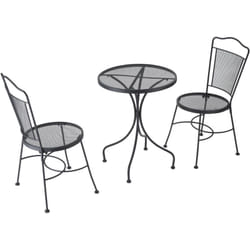 Outsunny - Set da Giardino 3 Pezzi con Tavolino Rotondo e 2 Sedie