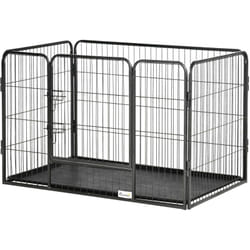 Pawhut - Box per Cani Recinzione in Metallo per Animali con 4 Pannelli