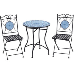 Outsunny - Set da Giardino 3 Pezzi Tavolino e 2 Sedie Pieghevoli