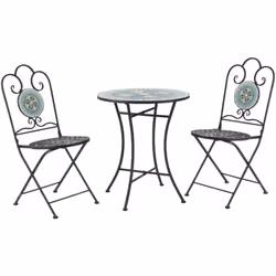 Descrizione: Il set da giardino da 3 pezzi di Outsunny è perfetto per aggiungere un tocco chic agli spazi esterni. Ha un'eleg ...