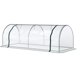 Outsunny - Serra da Balcone con Copertura in pvc e Struttura in Acciaio Verde