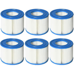 Set da 6 Filtri per Piscine e Spa in Tessuto non Tessuto Ø10.5x8cm - Outsunny