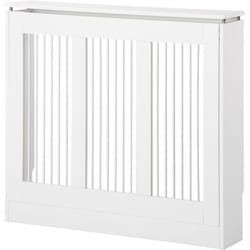 Copricalorifero Elegante a Doghe per Soggiorno e Camera da Letto Bianco - Homcom