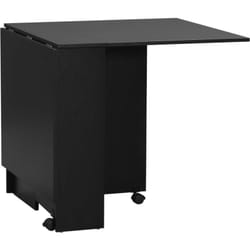 Tavolo Pieghevole in Legno con Ruote per 4-6 Persone 75x140x74cm Nero - Homcom
