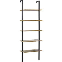 Libreria a Muro con 5 Ripiani in Legno e Metallo Stile Industriale - Homcom