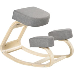 Vinsetto Sedia Inginocchiatoio Design Ergonomico con Cuscino Imbottito Grigia